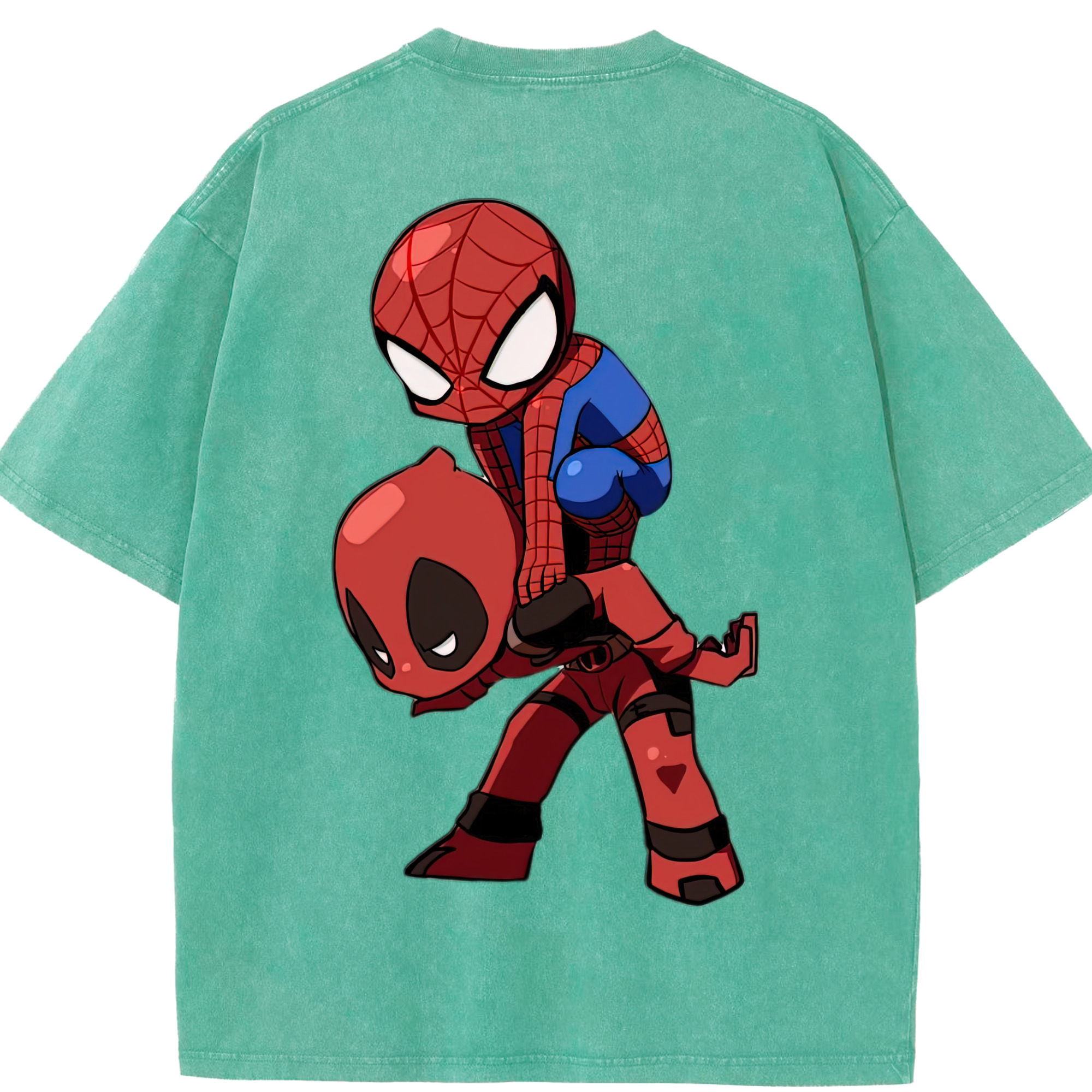 （画像用） Deadpool デッドプール 綿100% ヴィンテージ風 半袖Tシャツ（背面プリント）